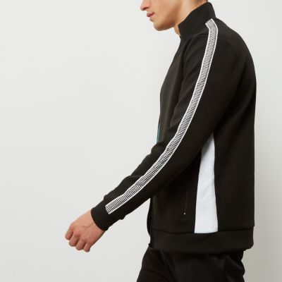 Black stripe track jacket